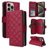 Adequado para iPhone 16 Capa de Couro 17Pro Pequena Carteira com Zíper Estilo Chanel Porta-Cartões Bolsa Transversal de Mão Samsung S26