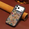 Adequado para iPhone 18 Promax Capa de Celular com Carregamento Sem Fio Magnético Estilo Bordado Folk Apple 17 Capa Protetora de Couro
