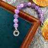 Pulsera Original de Magnolia Lavanda con Perlas y Cristal Natural Estilo Retro Chino Nuevo Joyería Pulsera Nueva Moda Nacional