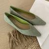 Zapatos Mocasín de Gamuza con Punta y Boca Baja para Mujer, Zapatos Planos de Cuña Simples y Cómodos para Mujer, Nuevo Estilo Primavera y Verano 2026