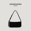 Bolso de Mano Retro de Gamuza Bolso de Hombro Pequeño Versátil para Viajes Ligeros Estilo Coreano Moda Otoño Invierno Bolso de Hombro Único Casual para Mujer