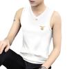 Chaleco de Verano para Hombre 2025 Corte Slim Cuello en V Hombro Ancho Camiseta sin Mangas Fitness Deportes Chaleco Estilo Chino Top Ropa