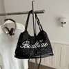 Bolso de Hombro a la Moda y con Estilo para Mujer 2026 Nuevo Modelo Gran Capacidad Lona con Lazo Bolso de Hombro Bolso Tote Casual