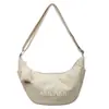 Bolsa Dumpling Casual Popular de Grande Capacidade para Mulheres 2025 Novo Estilo Bolsa de Ombro Transversal para Saída de Estudante Universitário Bolsa de Lona