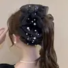 Princesa en la Huida Lazo Grande Pinza para el Cabello Accesorios Coreanos Pinza de Tiburón Pinza para el Cabello de Sentido Avanzado Adorno para la Cabeza de Mujer