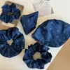 Goma para el Pelo de Tela con Estampado de Galaxia Estilo Coreano Nueva Versátil Pinza de Garra Triangular Accesorio para el Cabello de Alta Gama