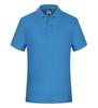 Polo de Color Sólido con Solapa Pesada Ropa de Trabajo Camisa Cultural DIY Logotipo Estampado Camiseta de Manga Corta Ropa de Trabajo Algodón Puro