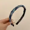 Diadema con Diseño de Corona Alta para Hacer que el Rostro Parezca Más Pequeño, Lujo Ligero, Antideslizante, Tejido, Patrón de Cuadros y Lunares, Sensación de Alta Gama para Adultos y Mujeres Jóvenes