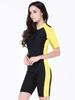 Traje de Neopreno de Manga Corta Shark Bart para Hombres y Mujeres, Traje de Buceo de una Pieza con Protección Solar, Traje de Baño Sexy de Manga Corta para Pareja, Estilo Conservador para Mujeres