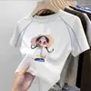 Camiseta de Manga Curta para Meninas Verão 2026 Novo Estilo Tendência Infantil Top Soltinho para Meninas Mais Velhas Top Fino de Meia Manga