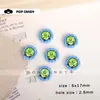 Contas Acrílicas Impressas DIY para Artesanato, Contas Soltas com Furos Retos, Pingentes para Sapatos, Chaveiros, Correntes para Celular