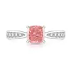Anel de Gelo Colorido com Pedra Preciosa Cortada em Flor de Gelo, Cubo de Açúcar Pequeno, para Mulheres, Diamante de Alto Carbono Super Brilhante, Anel Versátil da Moda, Envio Direto de Peça Única
