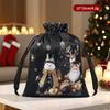 Pantalones de Tela de Satén con Bolsillo de Solapa con Cordón, Bolsa de Tela de Sedas y Satenes Ecológica, Bolsa de Regalo para Fiestas y Vacaciones Transfronterizas, Bolsa de Satén Lista para la Venta