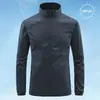 Chaqueta Transpirable de Seda de Hielo para Hombre, Ropa Casual con Cuello Alto, Amigable con la Piel, Cortavientos de Verano, Abrigo Delgado, Ropa de Pesca con Protección Solar