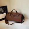 Bolsa de Viagem Masculina de Grande Capacidade Portátil Mala de Viagem Bolsa de Viagem Feminina Fashionável com Separação Seca e Úmida Bolsa Cilíndrica para Esportes e Fitness