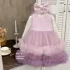 Vestido para Niñas 2025 Otoño Nuevo Estilo Estilo Pequeña Fragancia Vestido Chaleco de Lana Traje Superior Básico de Encaje Falda de Malla