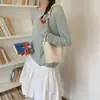 Bolsa Transversal Versátil de Luxo para Mulheres Primavera 2026 Bolsa de Ombro Estilosa Bolsa de Mão Simples Bolsa Saco com Padrão Trançado