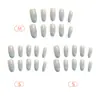 Linhas Simples, Olho de Gato Azul Nebuloso, Textura de Alta Qualidade, Estilo Menina Elegante, Estilo Senhora Madura, Nail Art 30-t Unhas Usáveis