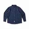 Yidao Vintage 2026 Otoño Nuevo Retro Japonés Cuadros Mezclilla Camisa Hombres Ropa de Trabajo Holgada Casual