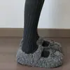 Zapatos Peludos para Otoño e Invierno 2025 para Usar al Aire Libre, Zapatos de Algodón Cálidos Forrados de Felpa, Zapatos Mary Jane Estilo Hada Antideslizantes, Zapatos Tipo Gorro de Suela Suave