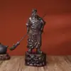 Talla de Madera de Ébano Espada Cruzada Estatua de Guan Gong Decoración para el Hogar Sala de Estar Artesanías Adornos para Sala de Estar Regalos