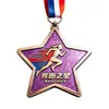 Medallas de metal personalizadas para eventos de maratón urbano, medallas de aleación de zinc pintadas para competiciones internacionales de maratón escolares