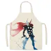 Delantal con estampado de superhéroes Marvel Superman Iron Man Batman adulto niños bata de limpieza ventas directas de fábrica