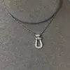 FR Pulsera Mini Herradura Freden Nuevo Abierto de Francia Gradiente Fei Nicho Collar de Gama Alta Joyería de Mano con Temperamento Lujo Ligero
