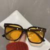 Gafas de moda cuadradas personalizadas estilo coreano para mujer, gafas de sol para pareja para conducir, estilo coreano moderno a prueba de rayos UV, gafas para hombre para fotos callejeras