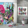 Cortina de ducha de poliéster impermeable con estampado digital de pájaros coloridos para baño, con mampara de baño, de Amazon, fabricante de fuentes e-commerce.