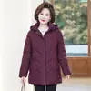 Abrigo de algodón acolchado de invierno para abuela para mujer, chaqueta acolchada de algodón engrosada para ancianos de 60 y 70 años, chaqueta acolchada de algodón tipo plumón para ancianos, ropa con capucha para mujeres