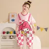 Pijama infantil de uma peça para meninas, verão, algodão, manga curta, à prova de chutes, calça de dormir feminina, saia, mãe e filha, roupa de dois usos