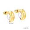 Pendientes de Acero Inoxidable con Forma de Lazo para Mujer, Best-Selling Transfronterizo de Amazon, Joyería de Pendientes con Lazo de Lujo Ligero y Temperamento Exquisito