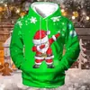 Sudadera Unisex con Estampado 3D Divertido de Santa Claus y Patrón Navideño, Directo del Fabricante
