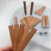 Novo Estilo Forma de Broto Pavio de Madeira para Vela Pavio de Madeira Criativo com Clipe de Metal Padrão de Broto Pavio de Madeira Pavio de Vela