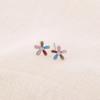 Aretes Creativos de Esmalte Goteado Aguja de Plata 925 para Mujer Estilo Coreano Pequeños Lindos Simples Aretes Pequeños Aretes de Una Semana Colección de Mujer 12
