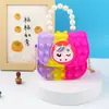 Bolso Bandolera Vanguardia para Hombro Niños Bandolera Bolso de Mano Perla Burbuja Bolso Bandolera de Silicona para Hombro Bolso Gelatina
