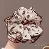 Ligas para el cabello estilo coreano, ligeras, con estampado de leopardo, elásticos para el cabello retro extragrandes, bandas elásticas para el cabello muy elásticas, scrunchies de moda para mujer