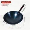 Panela de Ferro Antiga para Uso Doméstico, Panela de Ferro Fundido Sem Revestimento, Frigideira Antiaderente, Fundo Redondo para Atacado, Panela de Ferro Pré-Temperada, Dropshipping Disponível