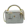Bolso de Mano para Mujer Estilo Vintage, Bolso Cuadrado Pequeño, Nuevo Bolso Cruzado de Hombro con Cadena Acolchado Estilo Chanel Transfronterizo