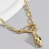 Moda Transfronteriza Colgante con Forma de Serpiente Incrustado de Cristal Circonita Cadena con Gancho en Forma de Y Accesorios Punk Nuevo Estilo 2024