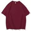 Cores Verão 23 4 Tamanhos 180g Malha de Seda Leite Duplamente Escovada Macia Fina Lisa Manga Curta Camiseta Corte Solto Atacado