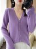 Suéter de Punto de Cuello en V Nuevo de Principios de Otoño 2023 para Mujer, Nuevo Top Holgado de Talla Grande, Cárdigan Fino Corto