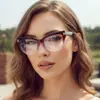 Armazón de Gafas Moda Europea y Americana Nuevo Ojo de Gato Anti Luz Azul, Versátil para un Look Natural, Delgado Retro Sin Graduación Armazón de Gafas de Moda