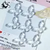 Mariposa de vidrio tallado 20x30 mm al por mayor con agujero vertical, alas tridimensionales, materiales para DIY de pulseras y collares hechos a mano