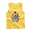 Roupas da equipe Wangwang colete infantil verão novo meninos e meninas algodão fino sem mangas camiseta básica moderna peça única entrega