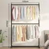 Arara de Roupas de Camada Dupla, Cabideiro, Cabides, Arara de Roupas Simples para Quarto de Casa, Economizador de Espaço, Varal de Roupas