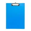Fabricante de Shenzhen Clip Azul de Polipropileno para Menú A4 Clip Simple Tablero de Escritura Vertical Clip de Acabado Archivo de Espuma Contrachapado