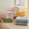 Nova Manta Jacquard de Fleece Tafetá de Alta Gramatura 180g Dupla Face Manta Macia de Fleece de Algodão Manta de Lã de Cordeiro Conjunto de Roupa de Cama