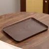 Bandeja Rectangular Imitación Madera, Bandeja para Cena, Bandeja para Té, Bandeja de Almacenamiento para Tazas de Agua del Hogar, Bandeja para Pasteles de Cafetería para el Año Nuevo